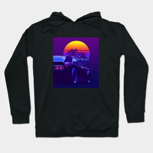 Dodge Charger in retro bg Hoodie